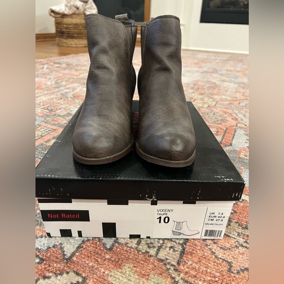 Womens Not Rated taupe booties - Picture 2 of 4